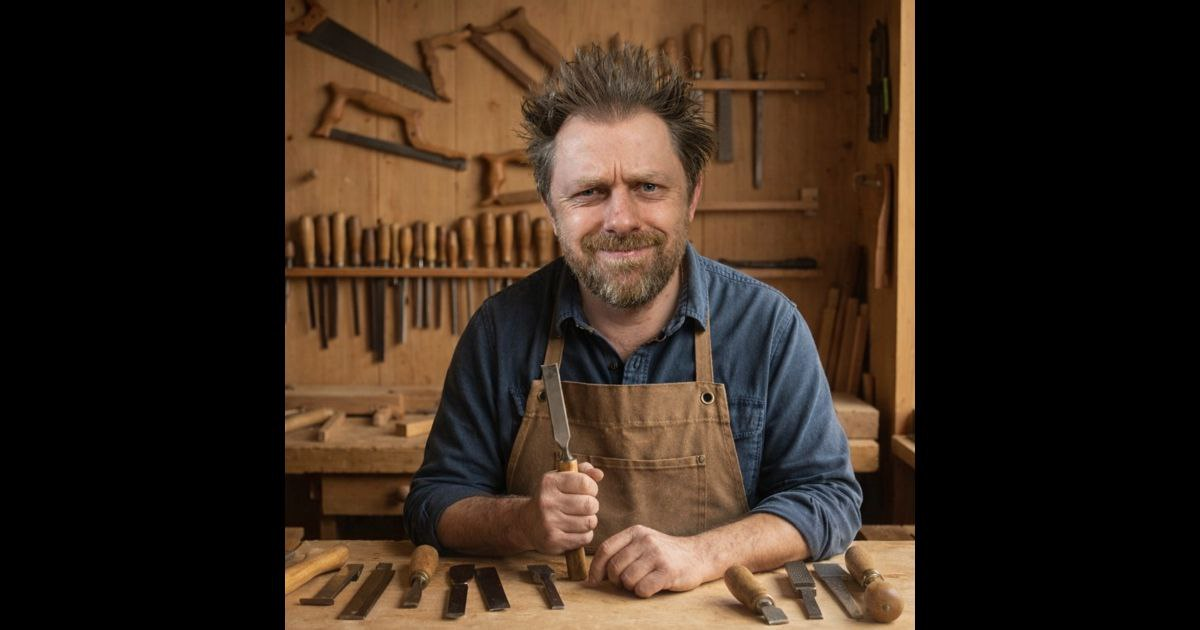 Bricoleur professionnel bois dans son atelier